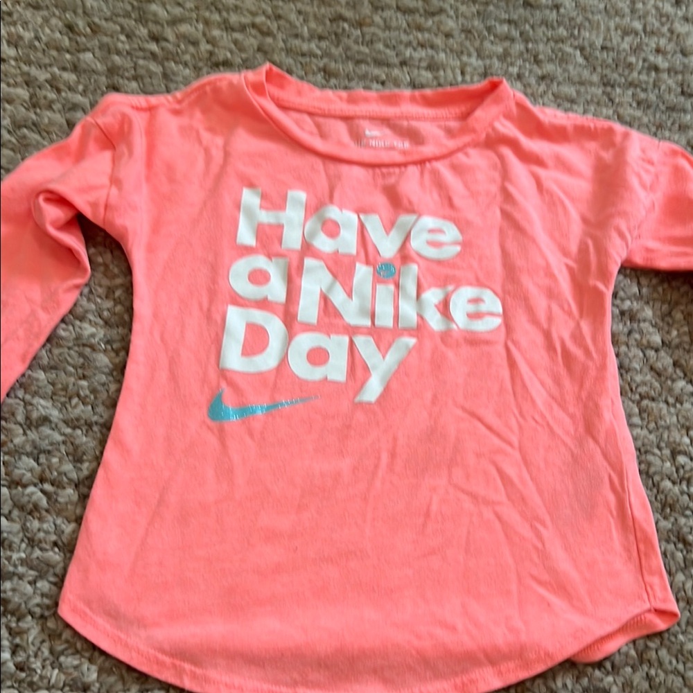 Nike Pink Long Sleeve Tee Sporty Casual